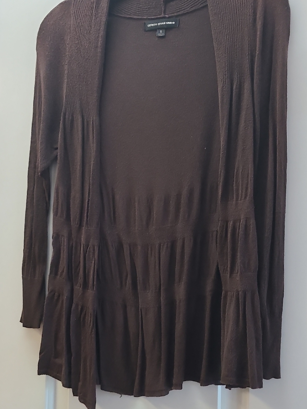 EXPRESS Brown Open Front Cardigan. . Light. Size S